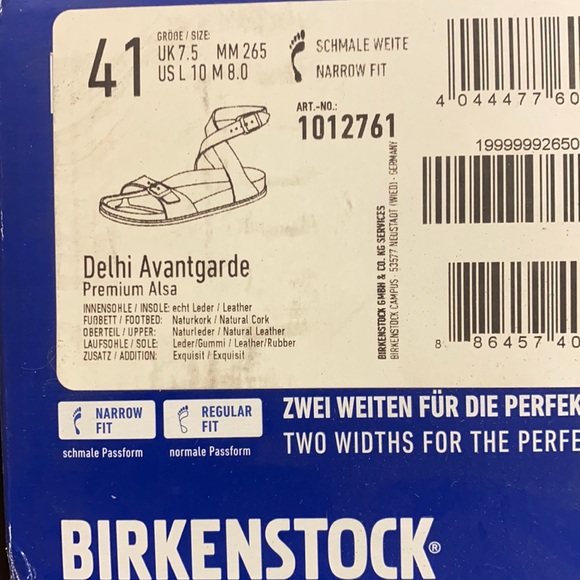 Birkenstock Delhi Avant-garde Aqua asst narrow new - Picture 3 of 4